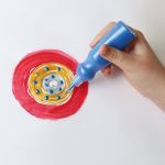 8 bottles of 50ml metallic and fluo poster paint set